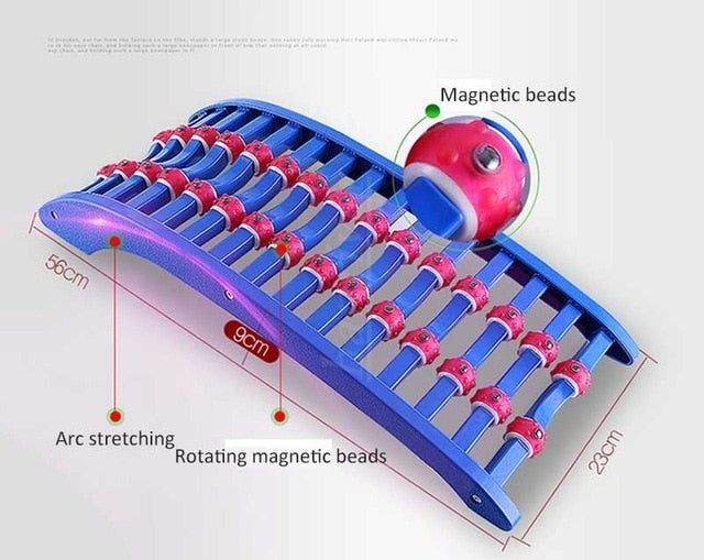 Back Massager Stretcher Fitness Massage Equipment Stretch Relax Stretcher Lumbar Support Spine Pain Relief Chiropractic Dropship
