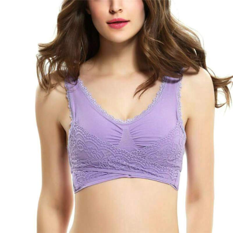 Buckle Wireless Lace Bra