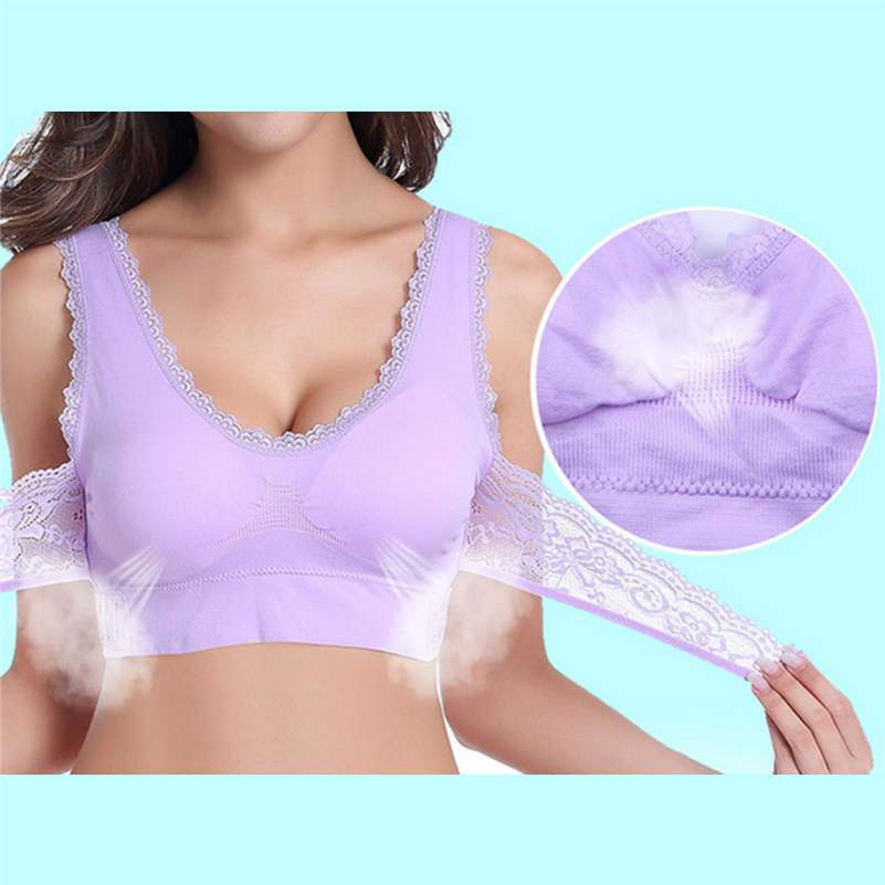 Buckle Wireless Lace Bra