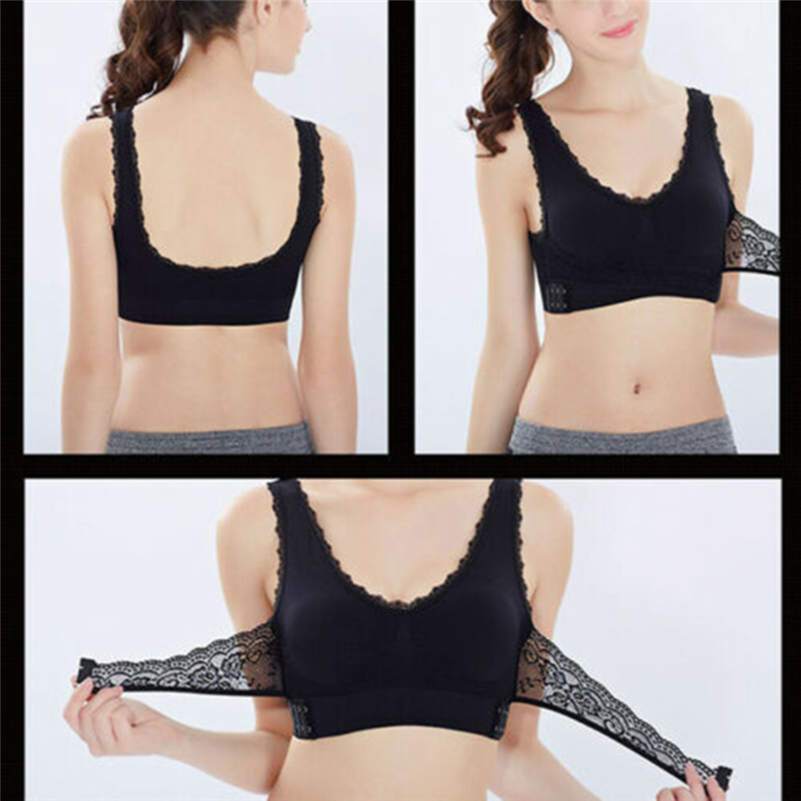 Buckle Wireless Lace Bra