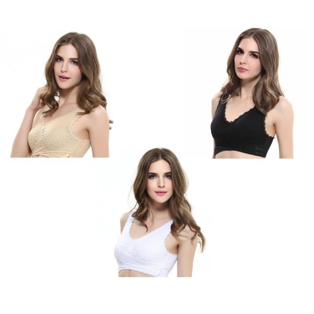 Buckle Wireless Lace Bra